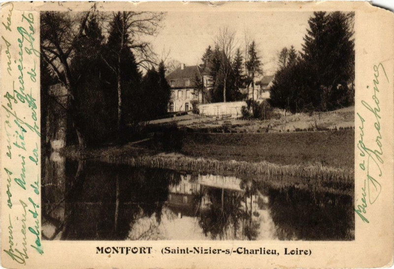 Carte postale ancienne Montfort Saint-Nizier-sur-Charlieu Loire à Charlieu
