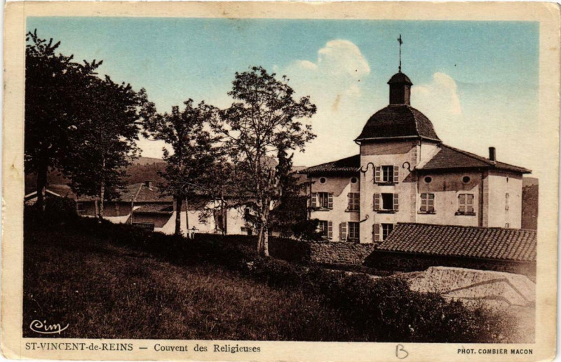 Carte postale ancienne Saint-Vincent-de-Reins Couvent des Religieuses