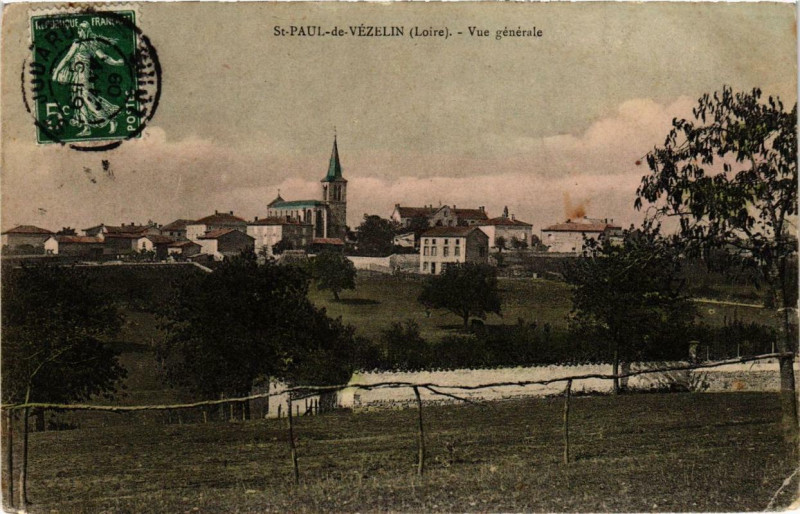 Carte postale ancienne Saint-Paul-de-Vezelin Vue générale