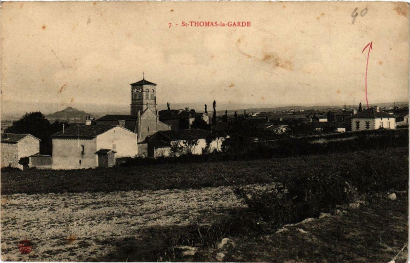 Carte postale ancienne Saint-Thomas la Garde à Saint-Thomas-la-Garde