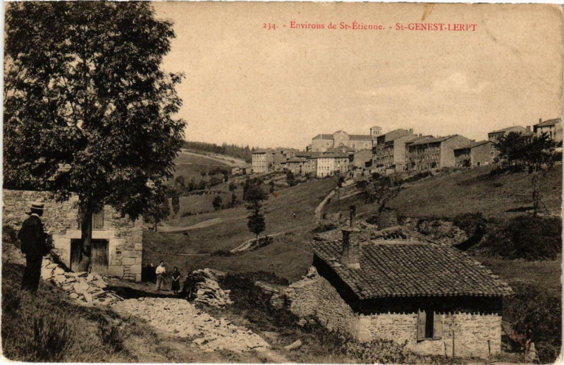Carte postale ancienne Env. de Saint-Etienne Saint-Genest-Lerpt à Saint-Étienne