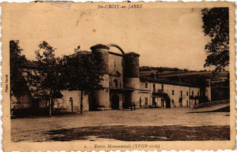Carte postale ancienne Sainte-Croix-en-Jarez Entrée Monumentale à Sainte-Croix-en-Jarez