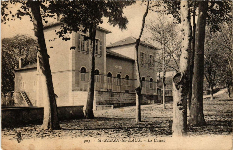 Carte postale ancienne Saint-Alban-les-Eaux Le Casino à Saint-Alban-les-Eaux