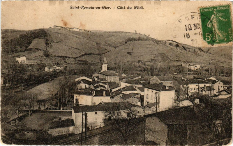 Carte postale ancienne Saint-Romain-en-Gier Cote du Midi
