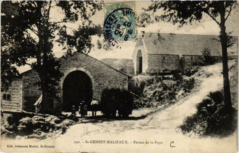 Carte postale ancienne Saint-Genest Malifaux Ferme de la Faye à Saint-Genest-Malifaux