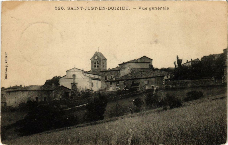 Carte postale ancienne Saint-Just-en-Doizieu Vue générale