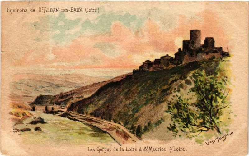 Carte postale ancienne Env. de Saint-Alban les-Eaux à Saint-Alban-les-Eaux