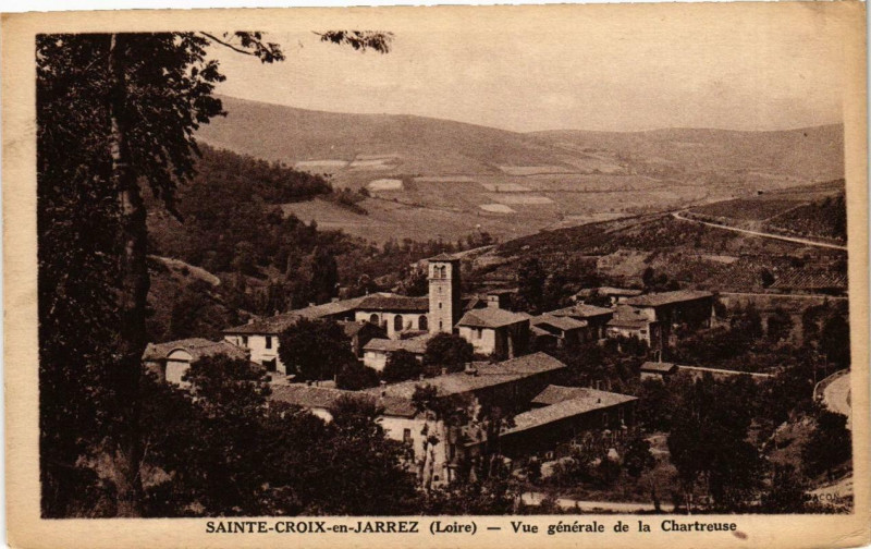 Carte postale ancienne Sainte-Croix-en-Jarez Vue générale de la Chartreuse à Sainte-Croix-en-Jarez