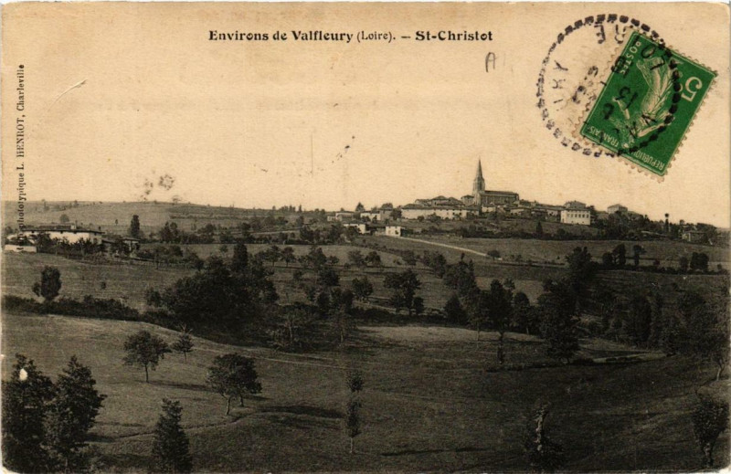 Carte postale ancienne Env. de Valfleury Saint-CHRISTOt à Valfleury