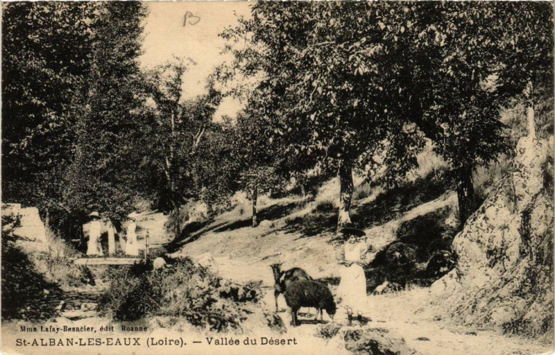 Carte postale ancienne Saint-Alban-les-Eaux Vallée du Désert à Saint-Alban-les-Eaux