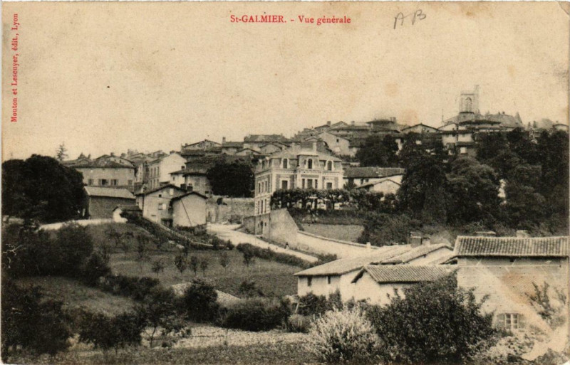 Carte postale ancienne Saint-Galmier Vue générale à Saint-Galmier