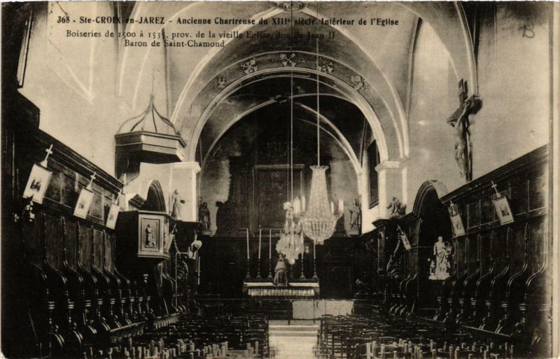 Carte postale ancienne Sainte-Croix-en-Jarez Ancienne Chartreuse à Sainte-Croix-en-Jarez