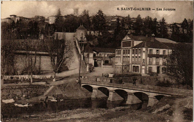 Carte postale ancienne Saint-Galmier Les Sources à Saint-Galmier