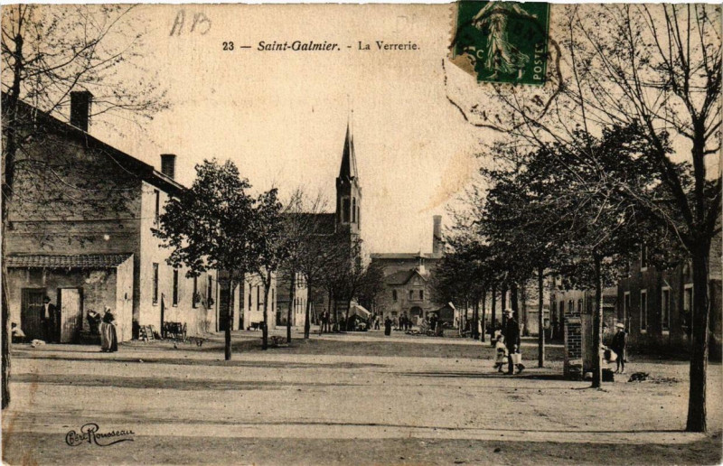 Carte postale ancienne Saint-Galmier La Verrerie à Saint-Galmier