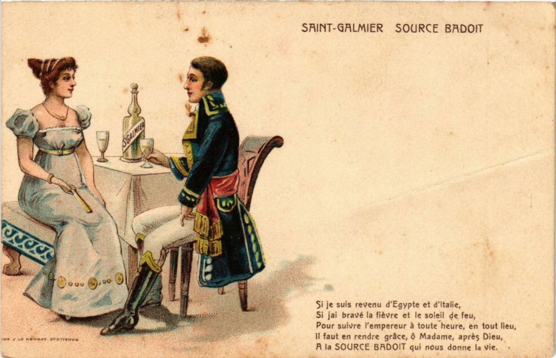 Carte postale ancienne Saint-Galmier Source Badoit à Saint-Galmier