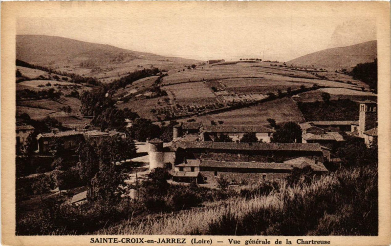 Carte postale ancienne Sainte-Croix-en-Jarez Vue générale de la Chartreuse à Sainte-Croix-en-Jarez
