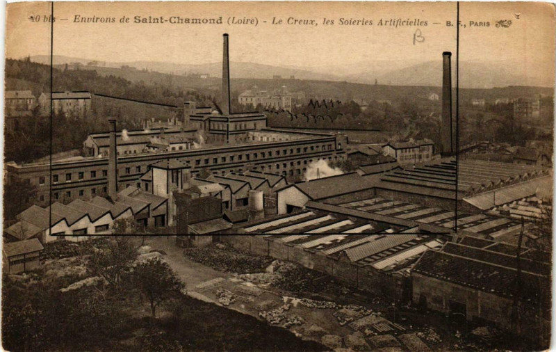 Carte postale ancienne Env. de Saint-Chamond-le-Creux les Soieries Artif à Saint-Chamond