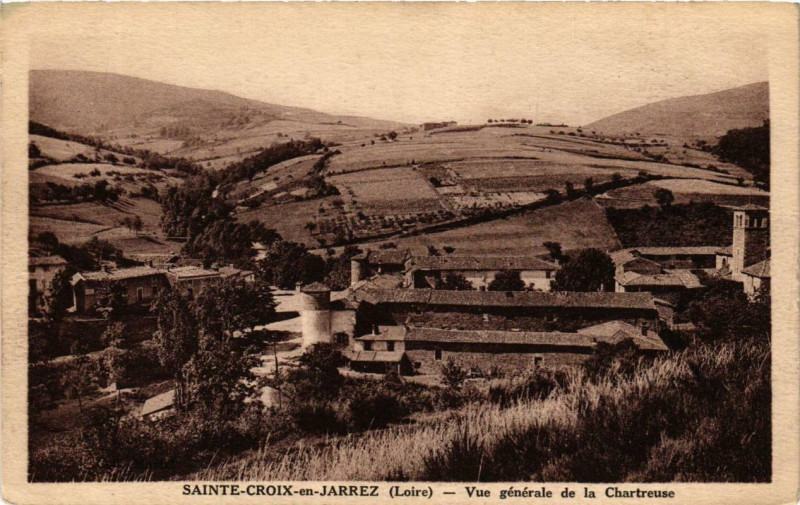 Carte postale ancienne Sainte-Croix-en-Jarez Vue générale de la Chartreuse à Sainte-Croix-en-Jarez