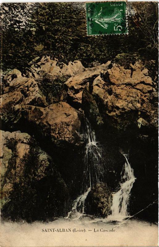 Carte postale ancienne Saint-Alban La Cascade
