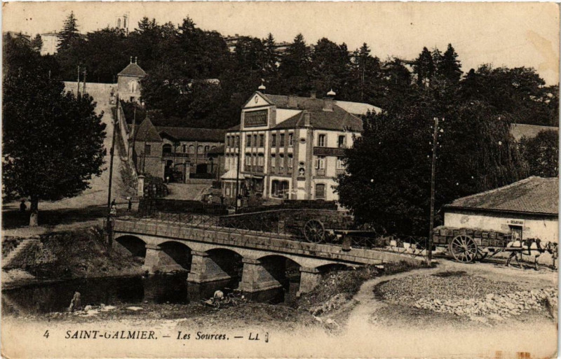 Carte postale ancienne Saint-Galmier Les Sources à Saint-Galmier