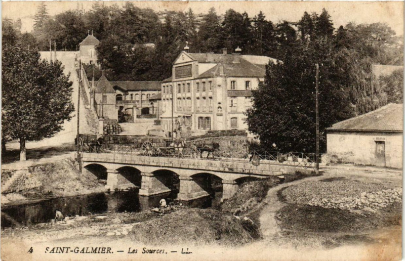 Carte postale ancienne Saint-Galmier Les Sources à Saint-Galmier