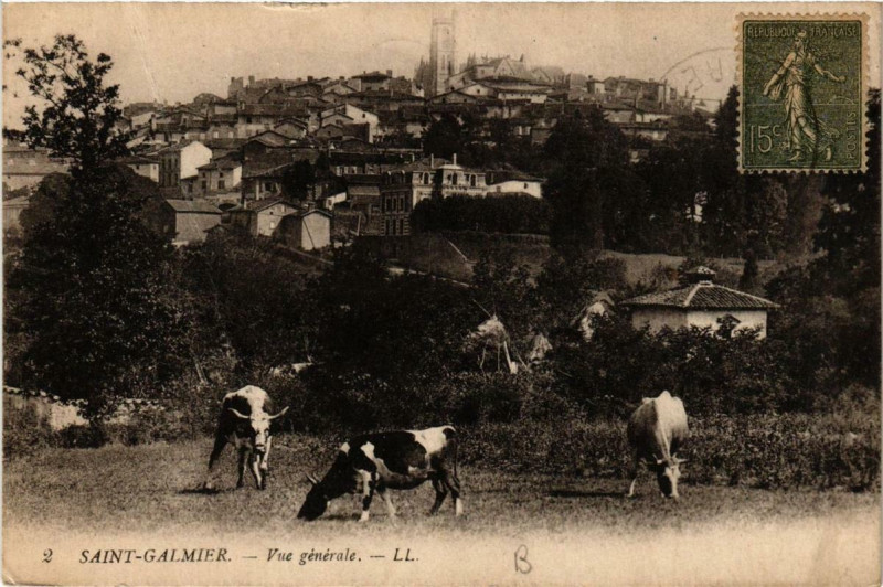 Carte postale ancienne Saint-Galmier Vue générale à Saint-Galmier