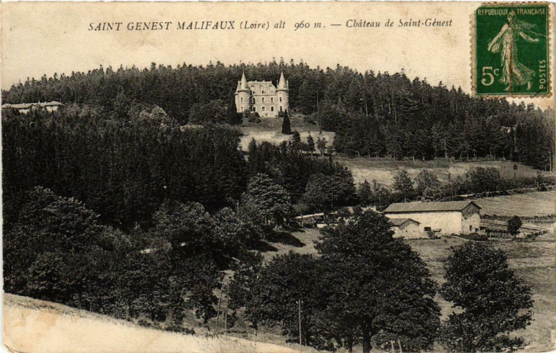 Carte postale ancienne Saint-Genest Malifaux Chateau de Saint-Genest à Saint-Genest-Malifaux