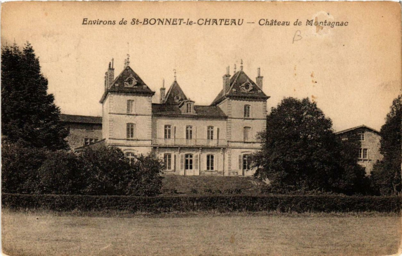 Carte postale ancienne Env. de Saint-Bonnet-le-Chateau Chateau de Montagnac à Saint-Bonnet-le-Château