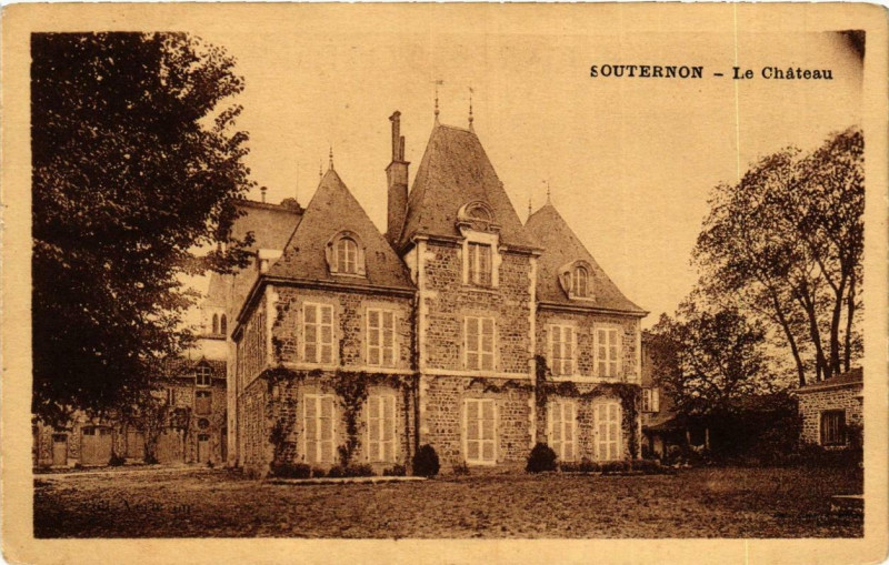 Carte postale ancienne Souternon Le Chateau à Souternon