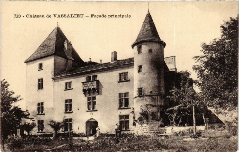 Carte postale ancienne Chateau de Vassalieu. Facade principale