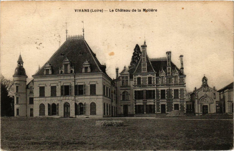 Carte postale ancienne Vivans Le Chateau de la Moliere à Vivans