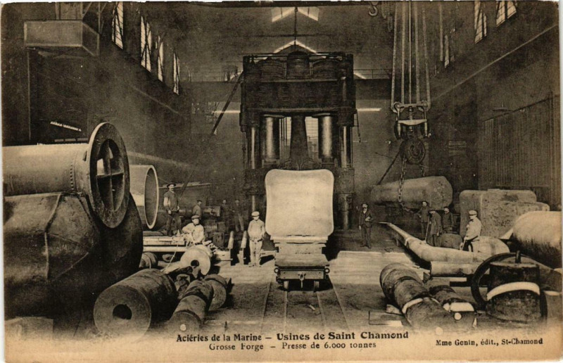Carte postale ancienne Saint-Chamond Acieries de la Marine Grosse Forge à Saint-Chamond