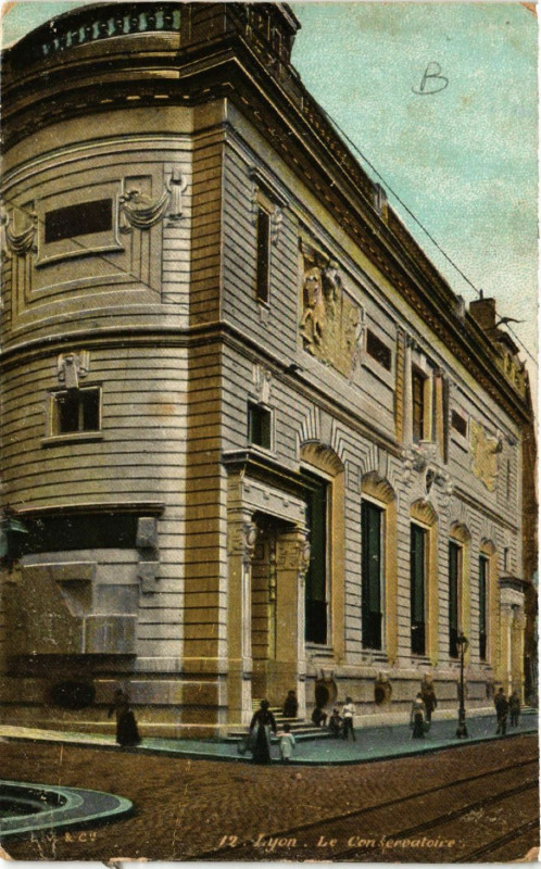 Carte postale ancienne Lyon - Le Conservatoire à Lyon