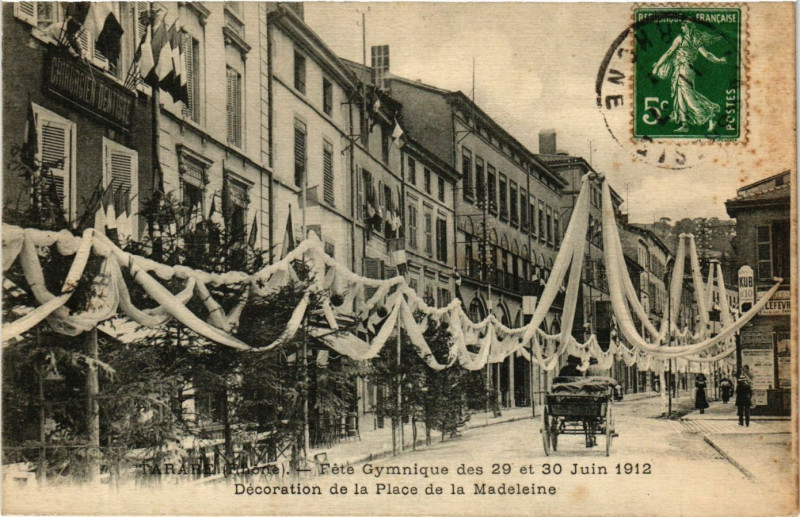 Carte postale ancienne Tarare - Fete Gymnique des 29 et 30 Juin 1912 à Tarare
