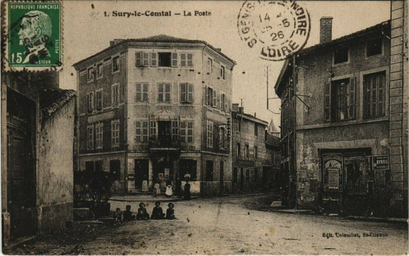 Carte postale ancienne Sury-le-Comtal La Poste à Sury-le-Comtal