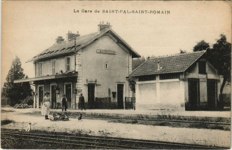 Carte postale ancienne La Gare de Saint-Paul Saint-Romain