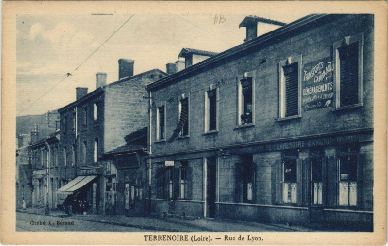 Carte postale ancienne Terrenoire Rue de Lyon