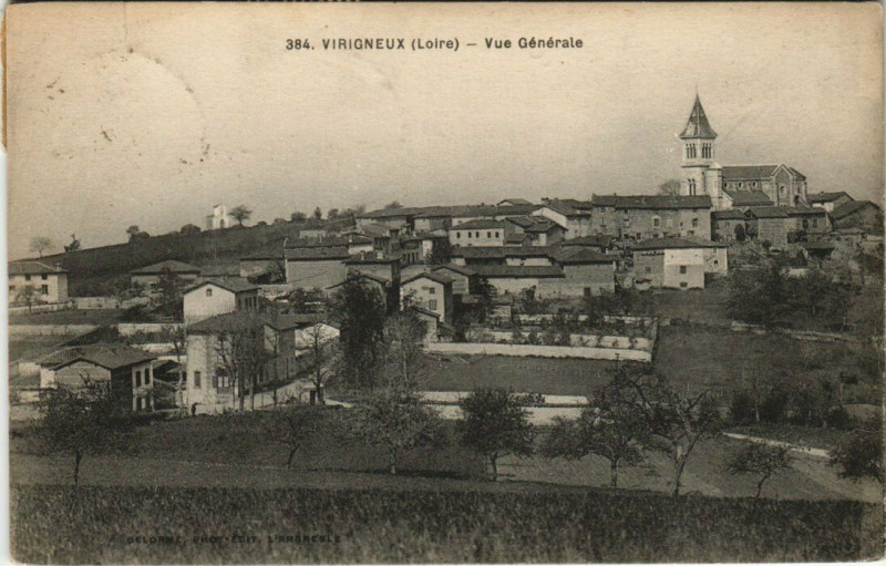 Carte postale ancienne Virigneux Vue générale à Virigneux