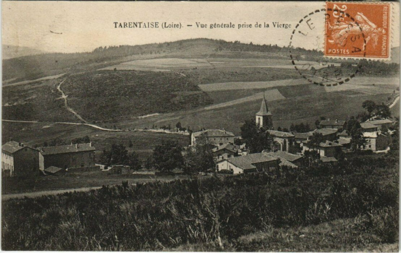 Carte postale ancienne Tarentaise Vue générale prise de la Vierge à Tarentaise