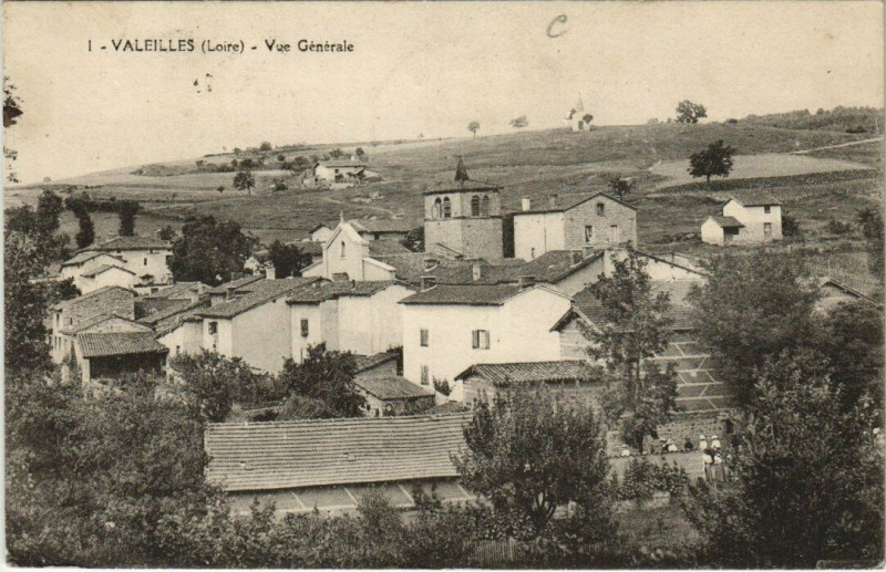 Carte postale ancienne Valeilles Vue générale à Valeille
