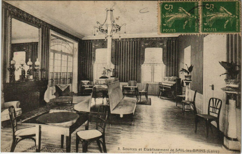 Carte postale ancienne Sources et Etabl. de Sail les Bains à Sail-les-Bains