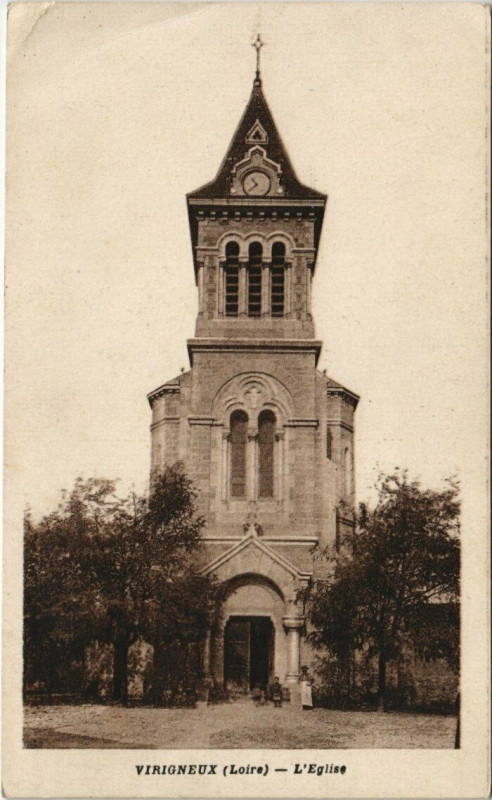 Carte postale ancienne Virigneux L'Eglise à Virigneux