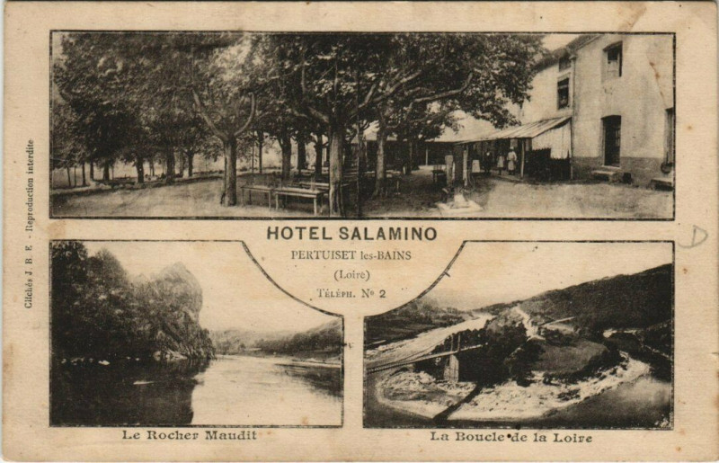 Carte postale ancienne Pertuiset-les-Bains Souvenir