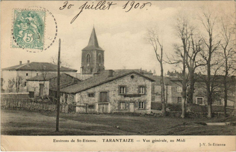Carte postale ancienne Tarentaise Vue générale au Midi à Tarentaise