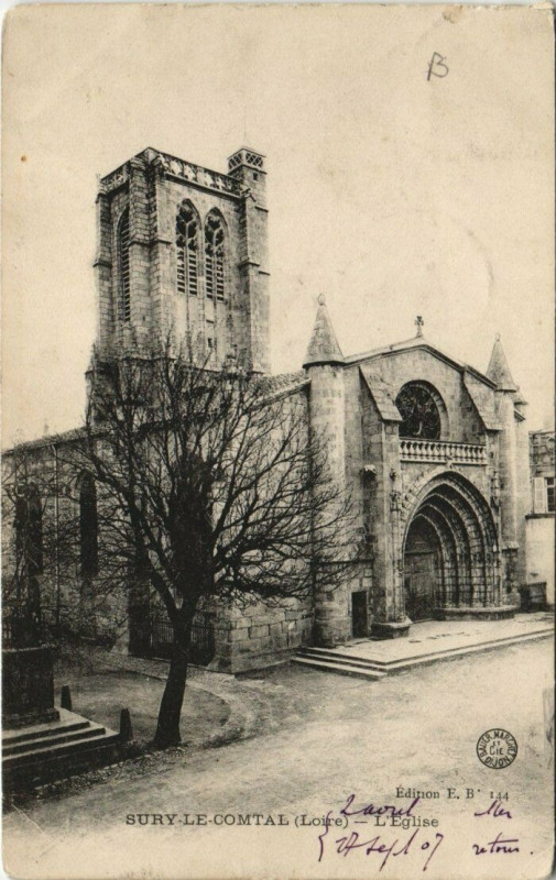 Carte postale ancienne Sury-le-Comtal L'Eglise à Sury-le-Comtal