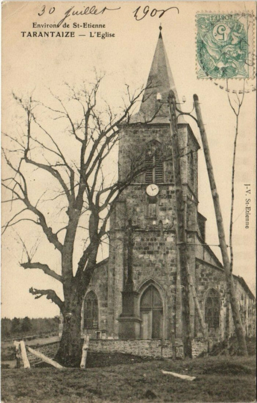 Carte postale ancienne Tarentaise L'Eglise à Tarentaise