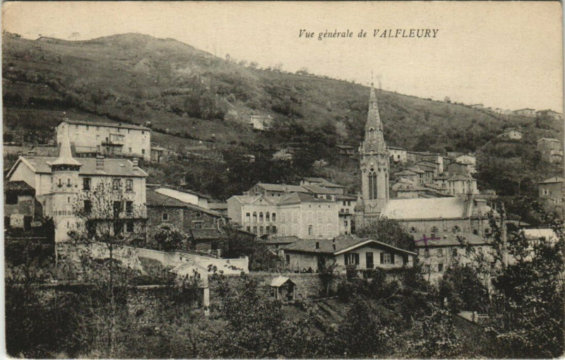 Carte postale ancienne Valfleury Vue générale à Valfleury
