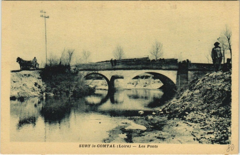 Carte postale ancienne Sury-le-Comtal Les Ponts à Sury-le-Comtal