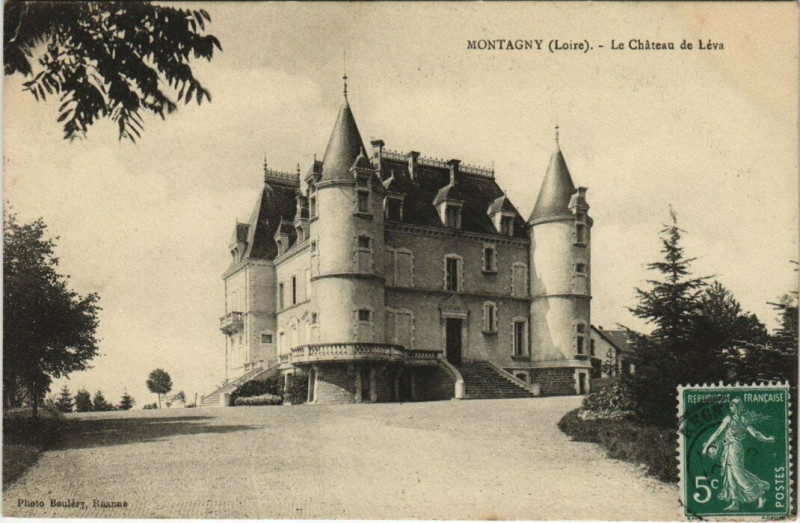 Carte postale ancienne Montagny Le Chateau de Léva à Montagny