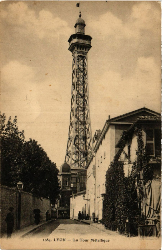 Carte postale ancienne Lyon - La Tour Metallique à Lyon